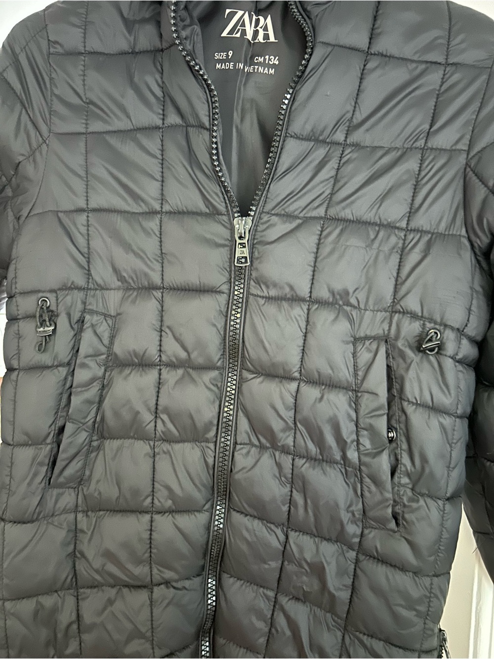 Zara Kids Black Quilted Puffer Jacket